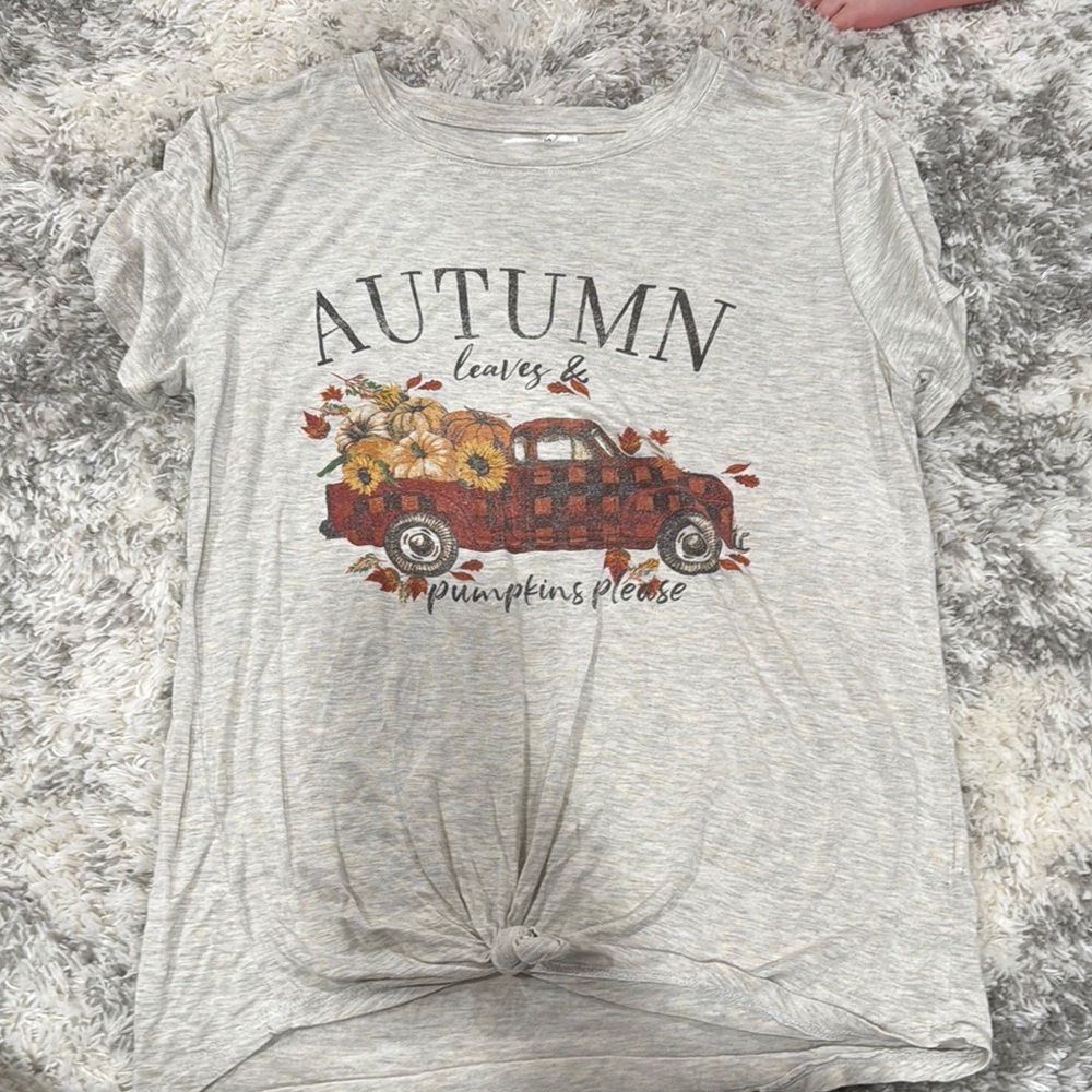 Autumn Leaves Kids T-Shirt - Gray